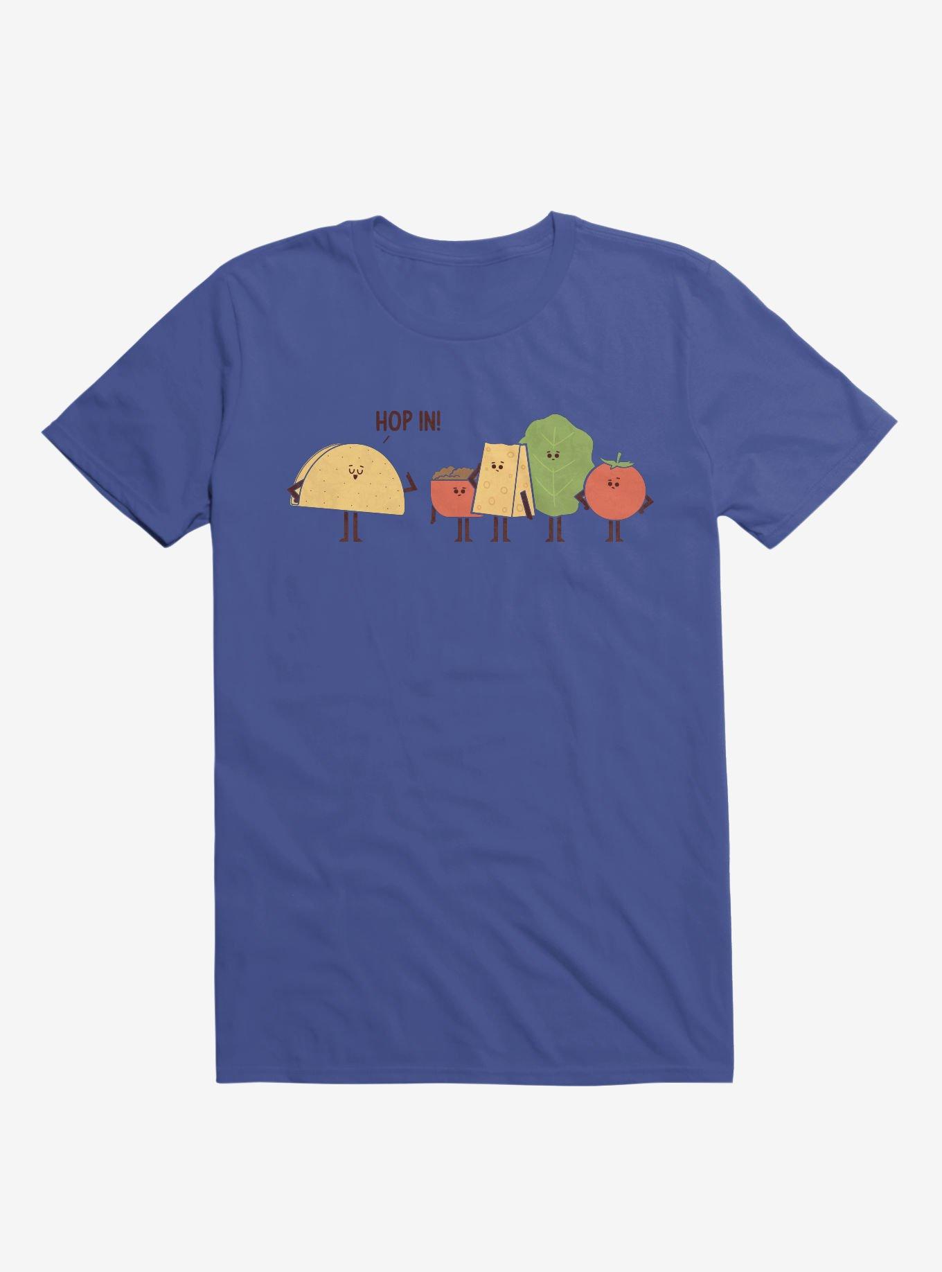 Taco Hop In! Fixings Royal Blue T-Shirt, ROYAL, hi-res