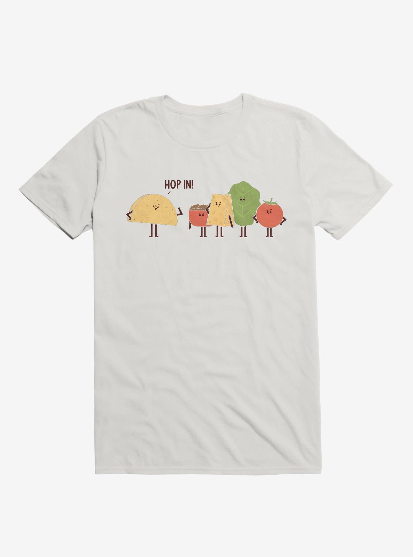 Taco Hop In! Fixings White T-Shirt, , hi-res