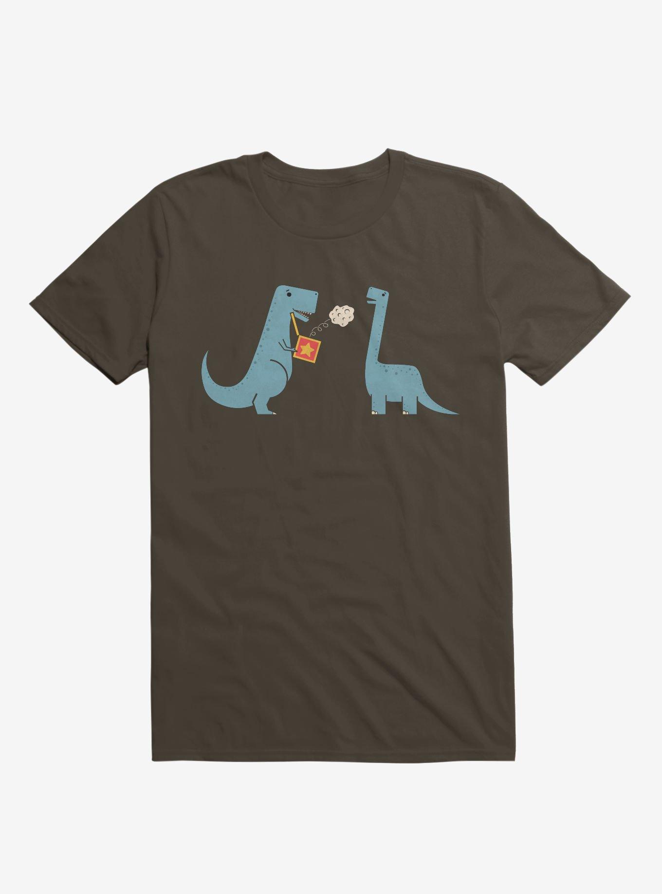 Meteor Jack In The Box Dinosaurs Brown T-Shirt, BROWN, hi-res