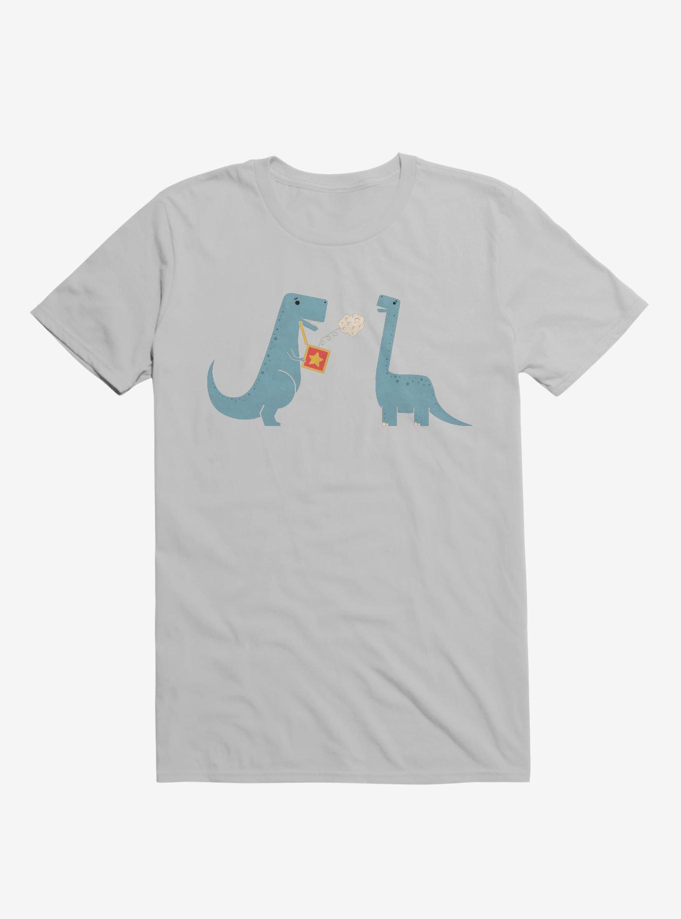 Meteor Jack In The Box Dinosaurs Ice Grey T-Shirt, ICE GREY, hi-res