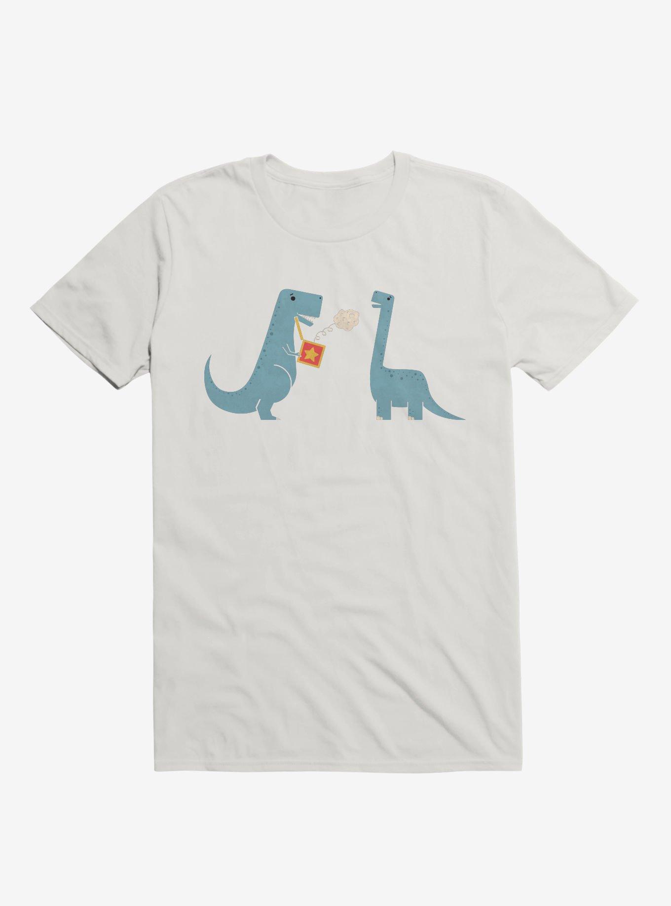 Meteor Jack In The Box Dinosaurs White T-Shirt, , hi-res