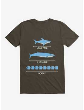 The Longest Things Megalodon, Blue Whale, Monday Brown T-Shirt, , hi-res