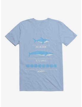 The Longest Things Megalodon, Blue Whale, Monday Light Blue T-Shirt, , hi-res