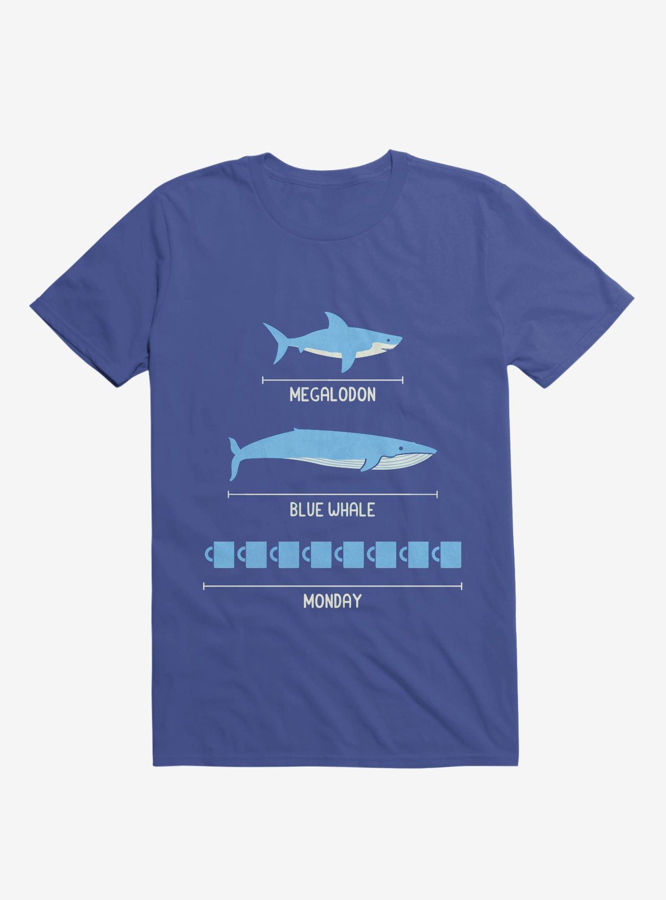 The Longest Things Megalodon, Blue Whale, Monday Royal Blue T-Shirt, , hi-res
