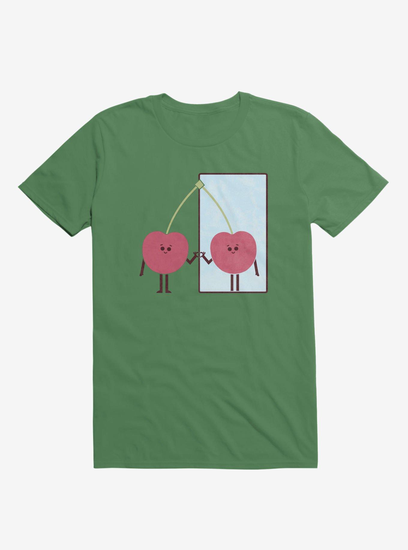 Love Yourself Cherry Looking Mirror Irish Green T-Shirt