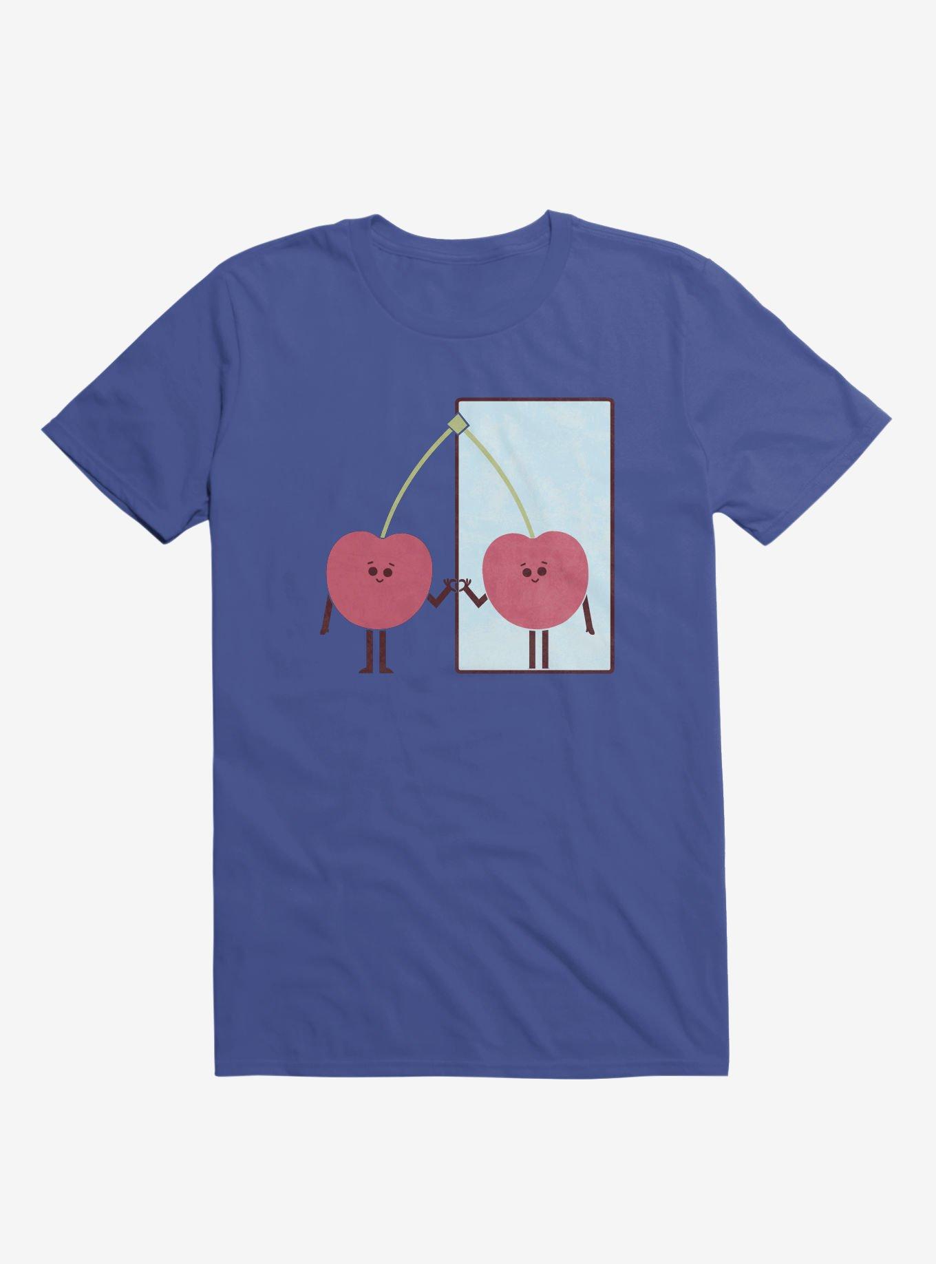 Love Yourself Cherry Looking In Mirror Royal Blue T-Shirt, ROYAL, hi-res