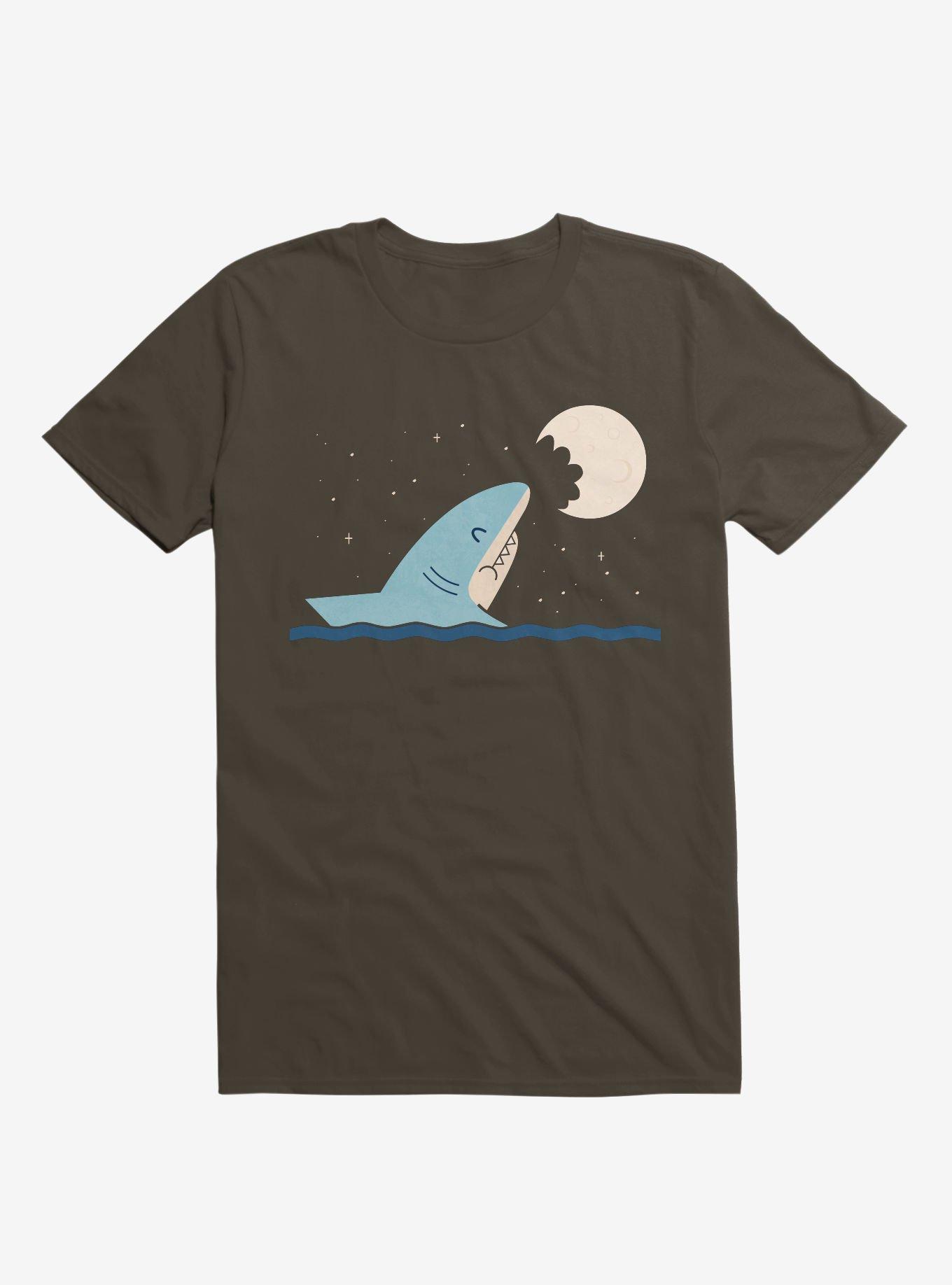 Shark Moon Bite Brown T-Shirt, , hi-res