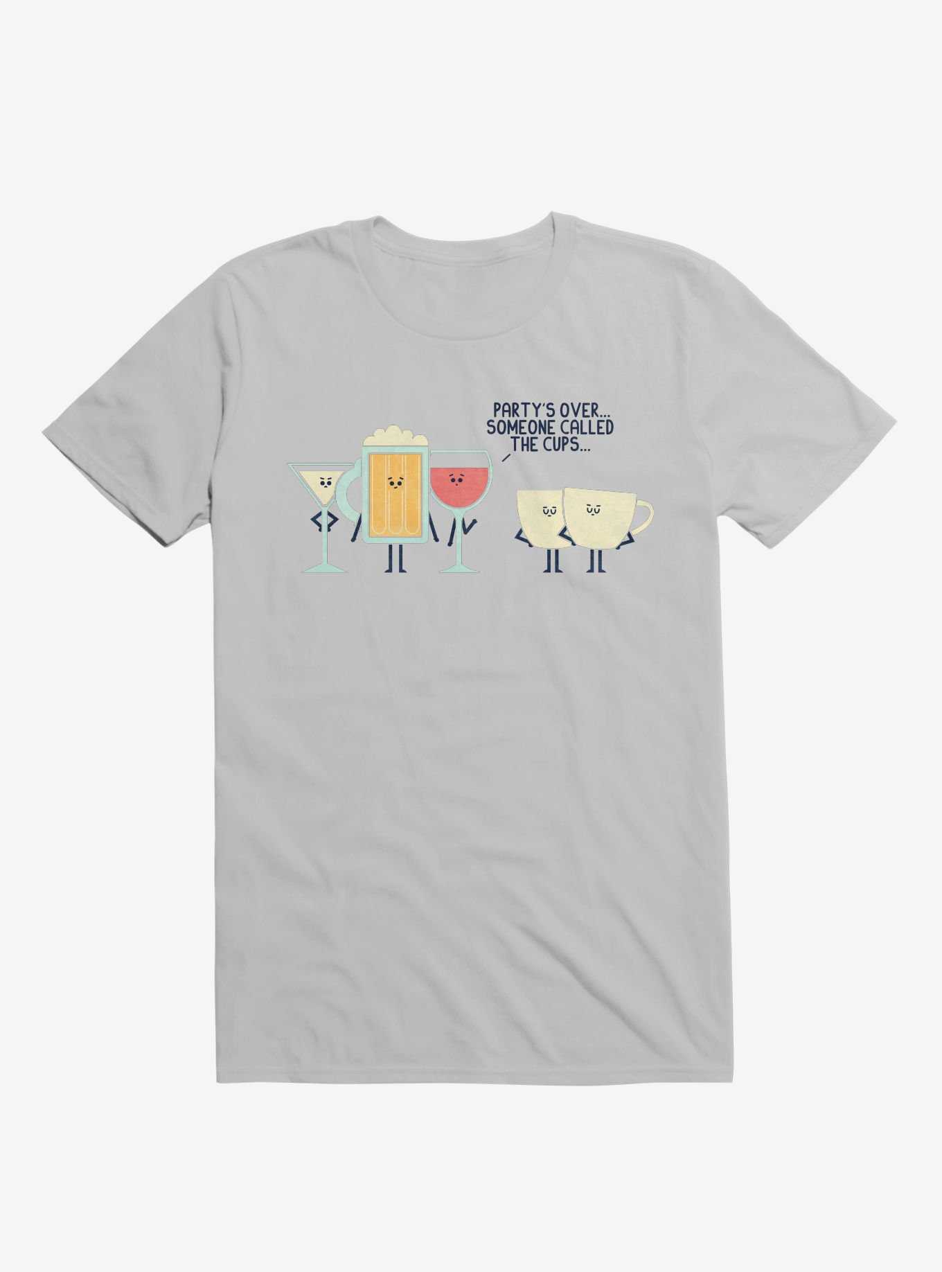 Party's Over Someone Called The Cups Ice Grey T-Shirt, , hi-res
