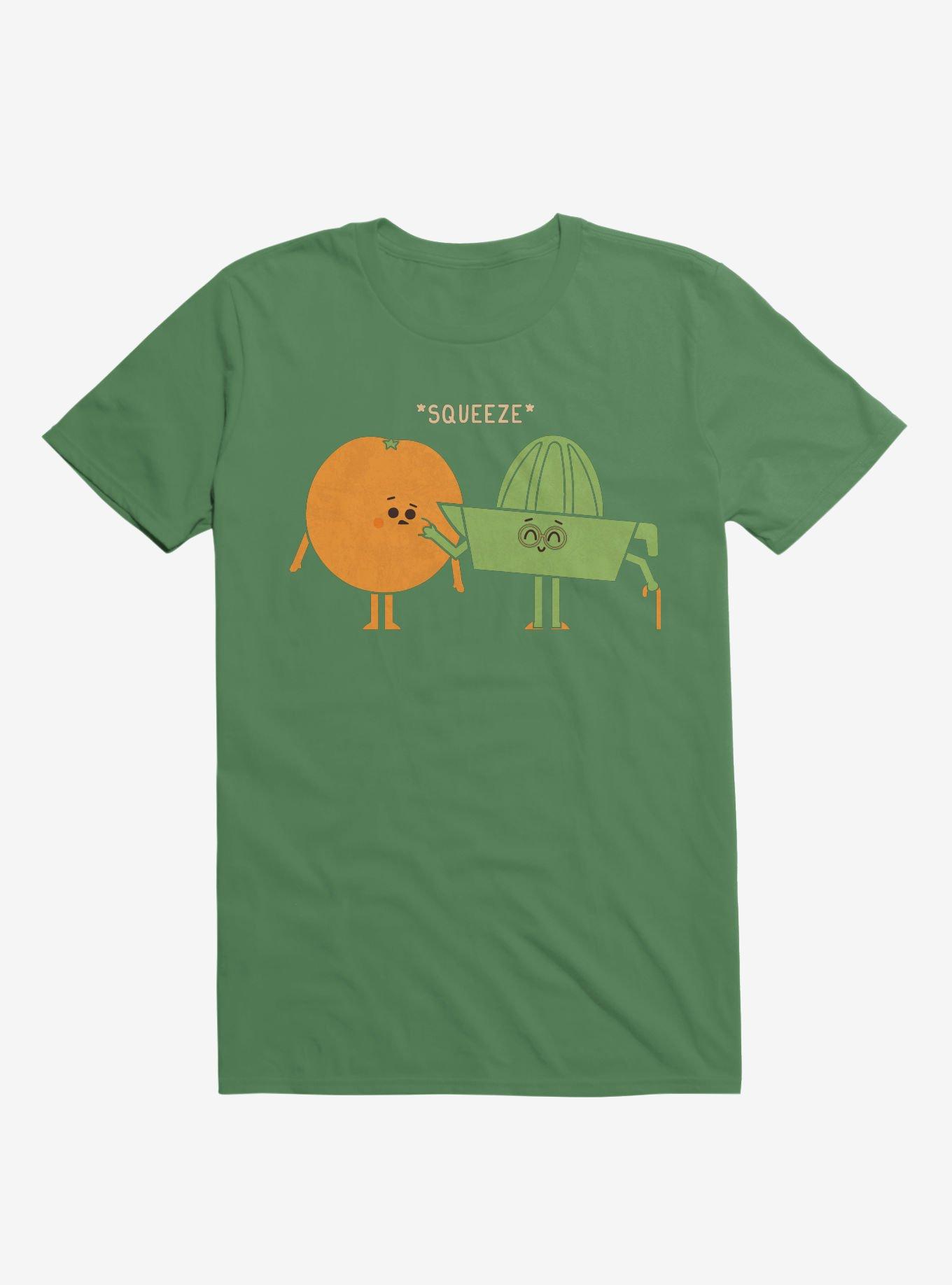 Squeeze Juicer Squeezing Orange Irish Green T-Shirt, , hi-res