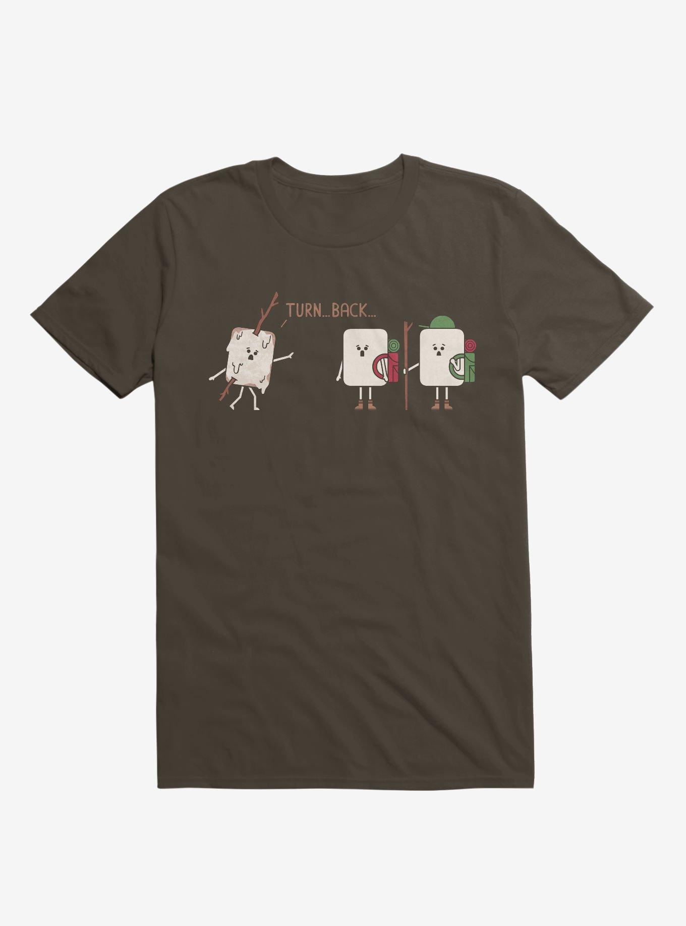 Turn Back Marshmallow Warning Brown T-Shirt, , hi-res