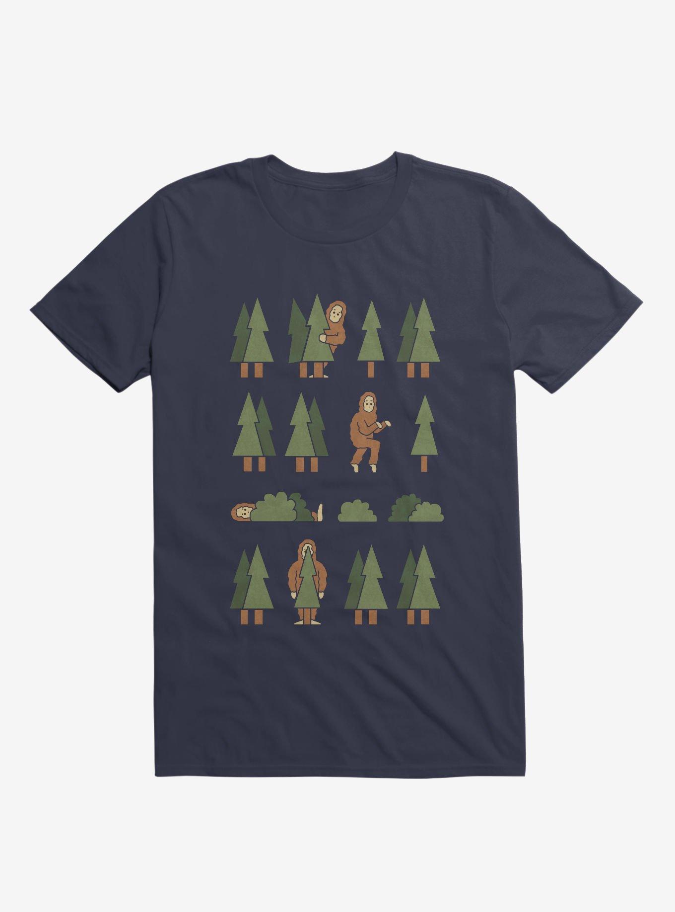 Bigfoot Forest Navy Blue T-Shirt, , hi-res