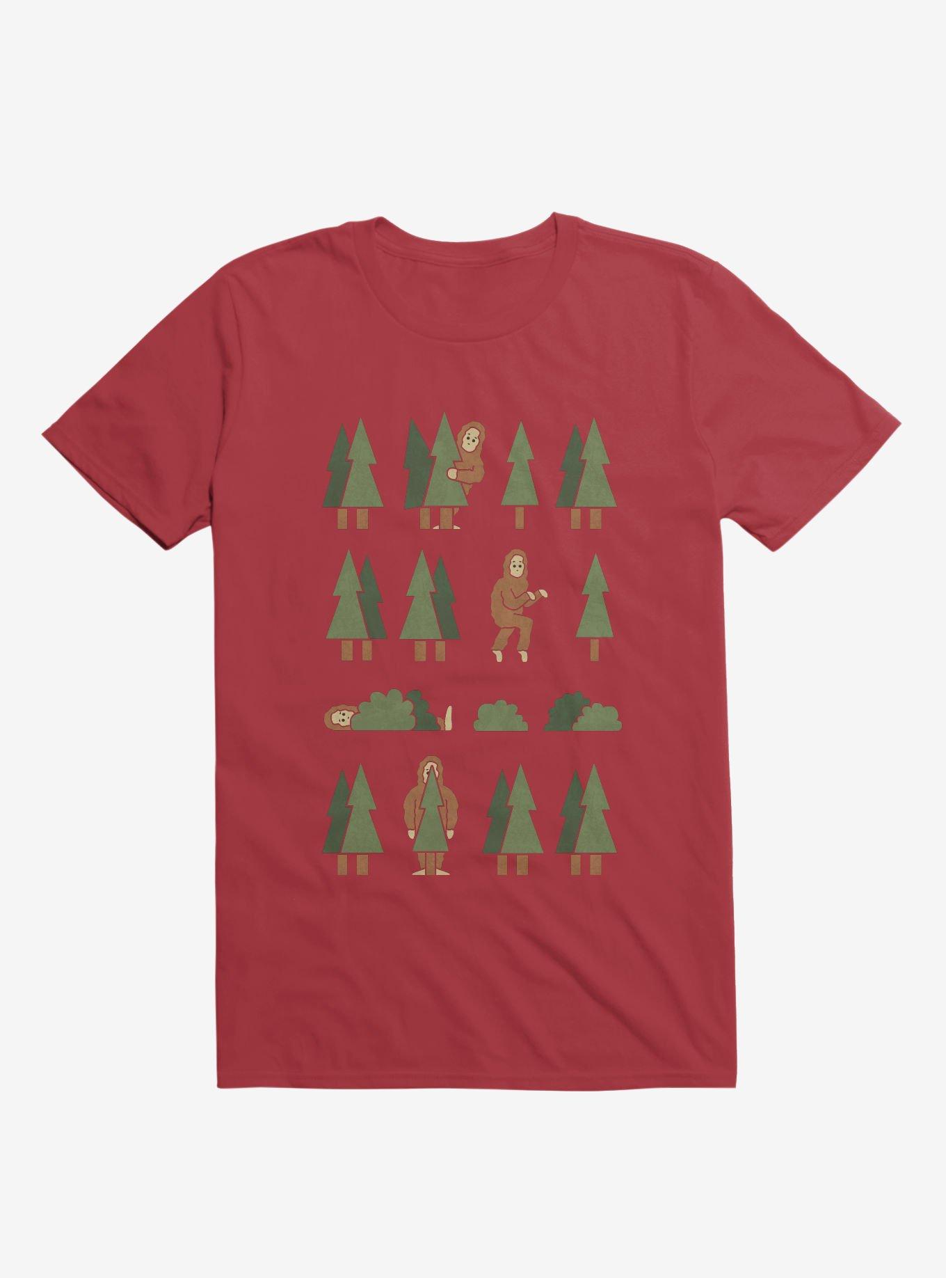 Bigfoot Forest Red T-Shirt, , hi-res