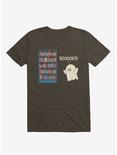 Booooks! Ghost Book Library Lover Brown T-Shirt, BROWN, hi-res