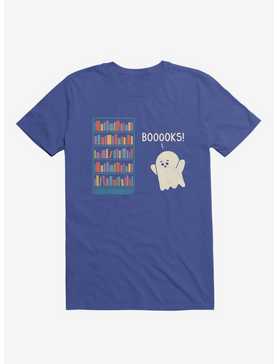 Booooks! Ghost Book Library Lover Royal Blue T-Shirt, , hi-res