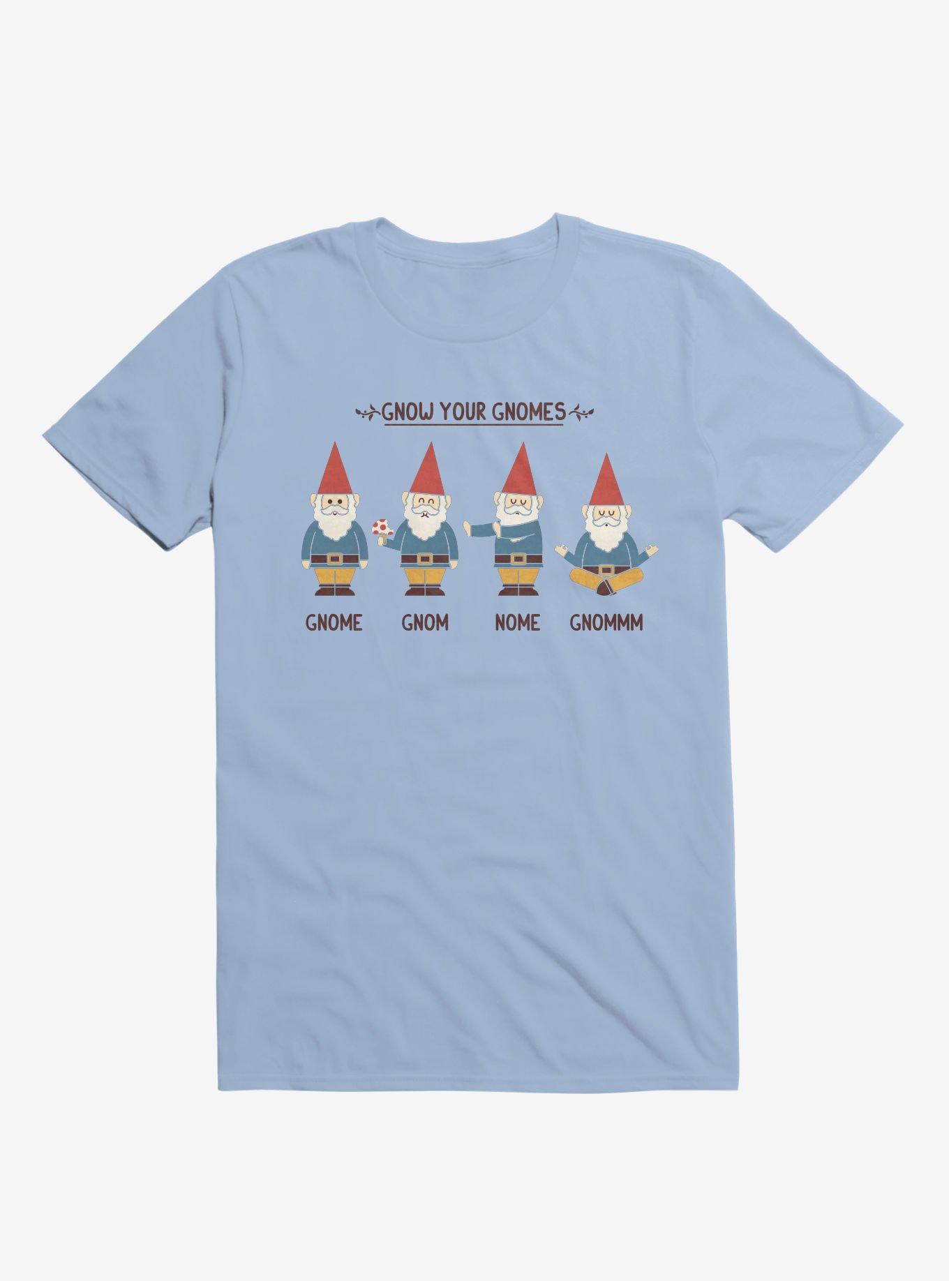 Gnow Your Gnomes Light Blue T-Shirt, , hi-res