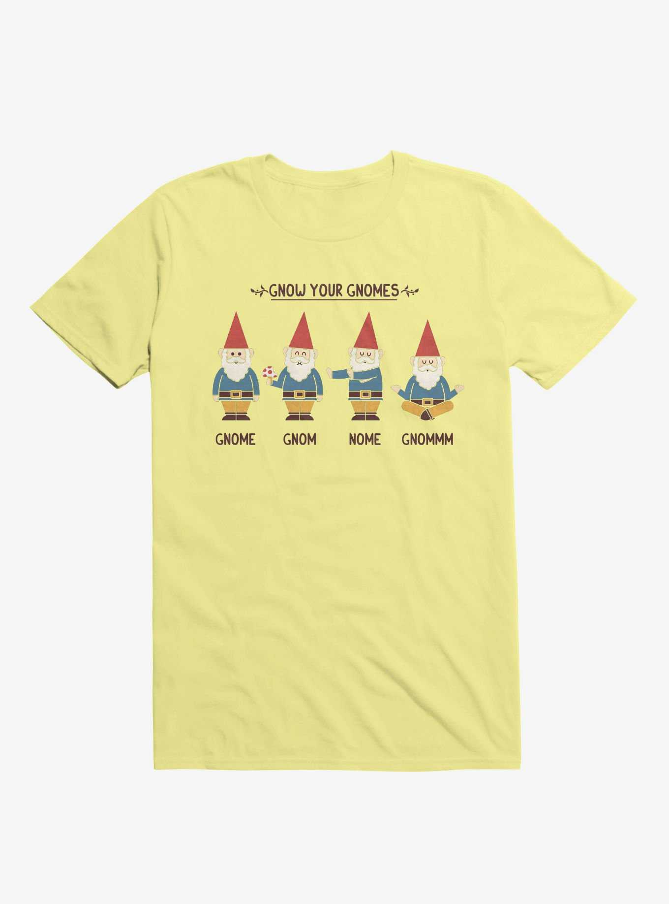 Gnow Your Gnomes Corn Silk Yellow T-Shirt, , hi-res