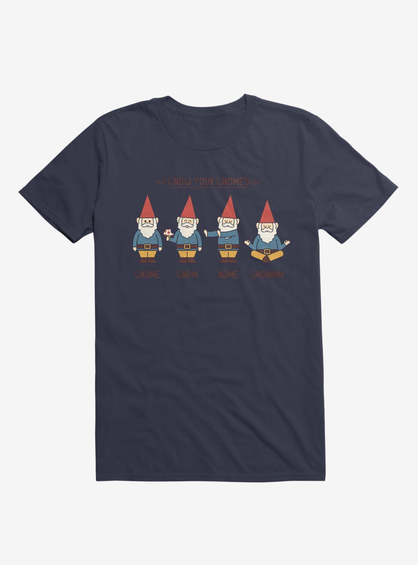 Gnow Your Gnomes Navy Blue T-Shirt, NAVY, hi-res