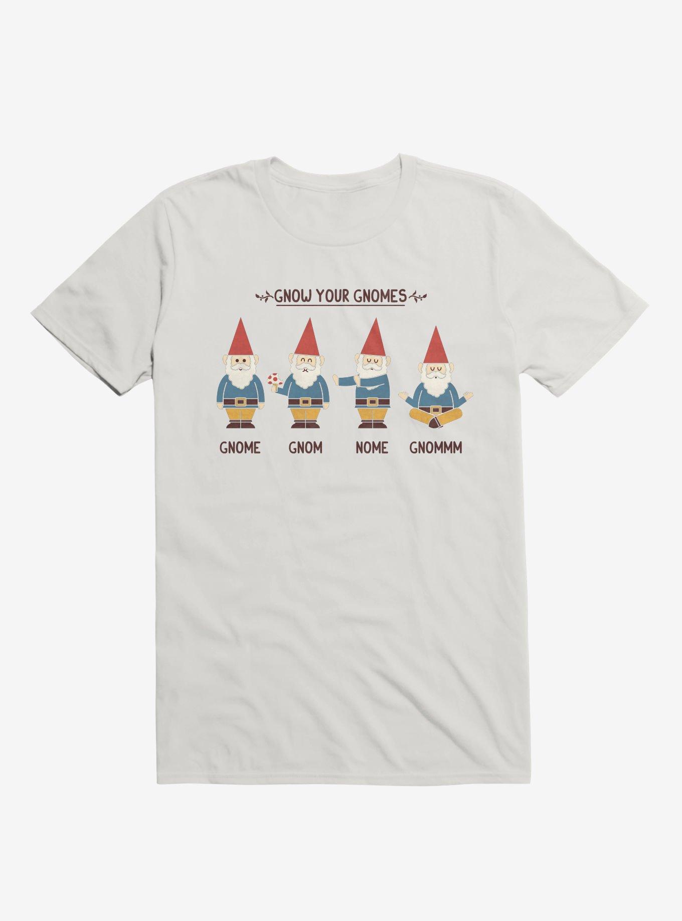 Gnow Your Gnomes White T-Shirt, WHITE, hi-res