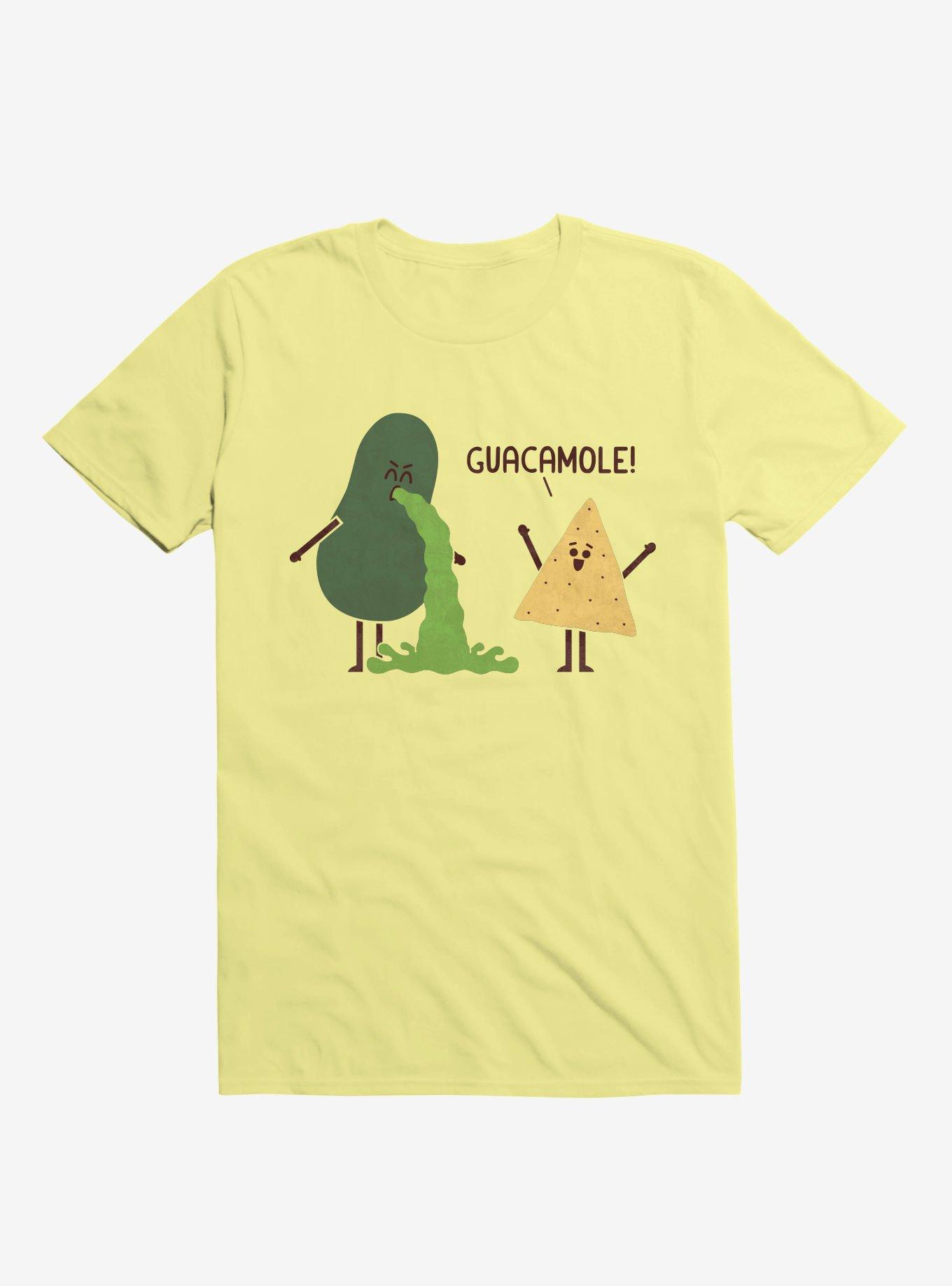 Guacamole Throw Up Corn Silk Yellow T-Shirt, , hi-res