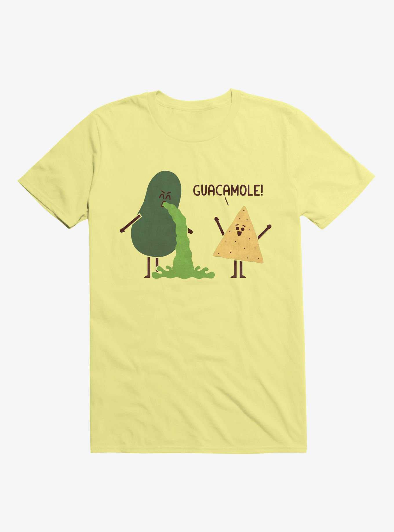 Guacamole Throw Up Corn Silk Yellow T-Shirt, , hi-res