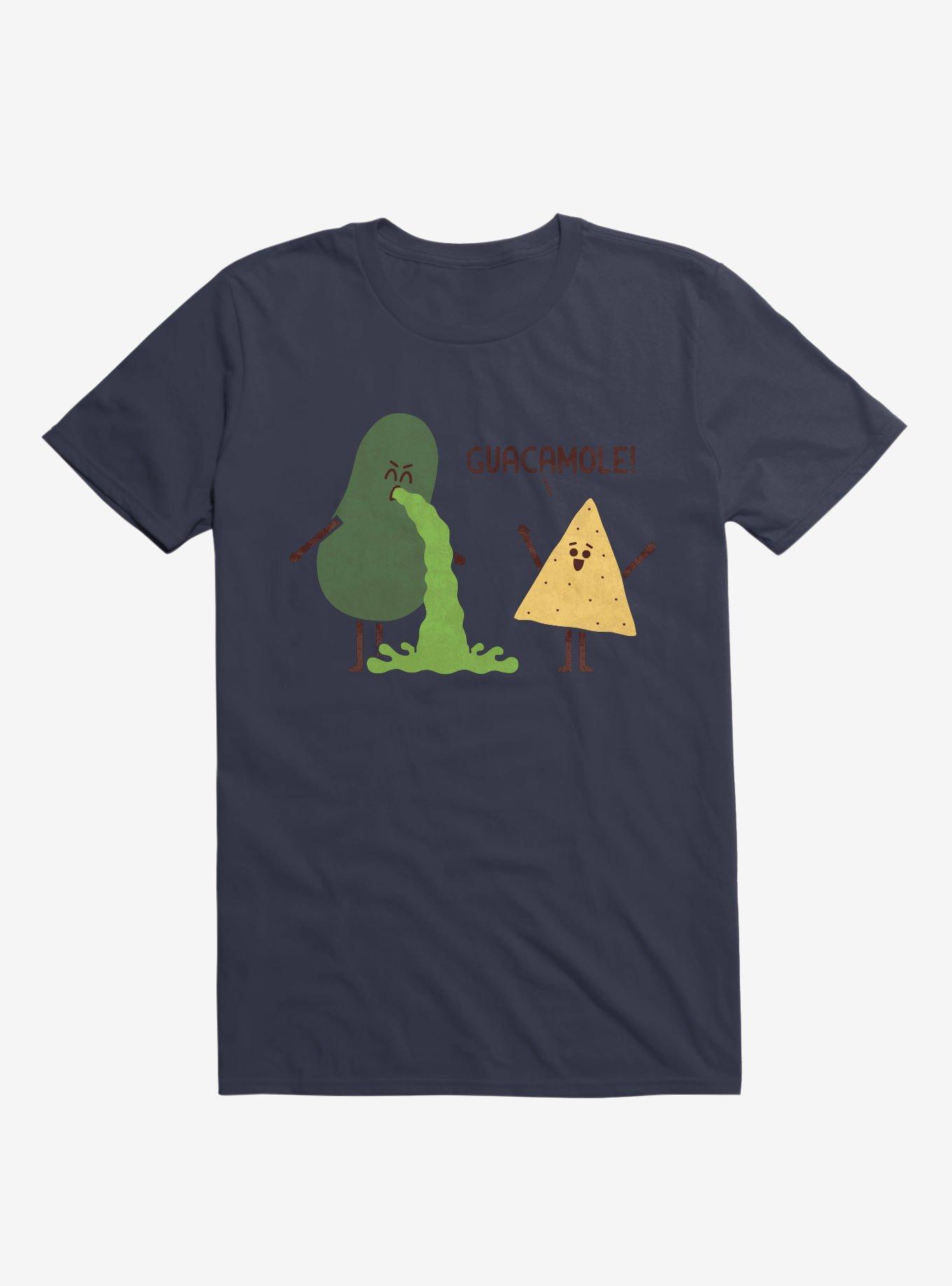 Guacamole Throw Up Navy Blue T-Shirt, NAVY, hi-res