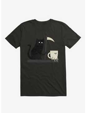 Impending Doom Cat Vs. Cup Black T-Shirt, , hi-res