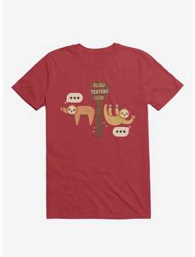 Sloths Slow Texters Club Red T-Shirt, , hi-res