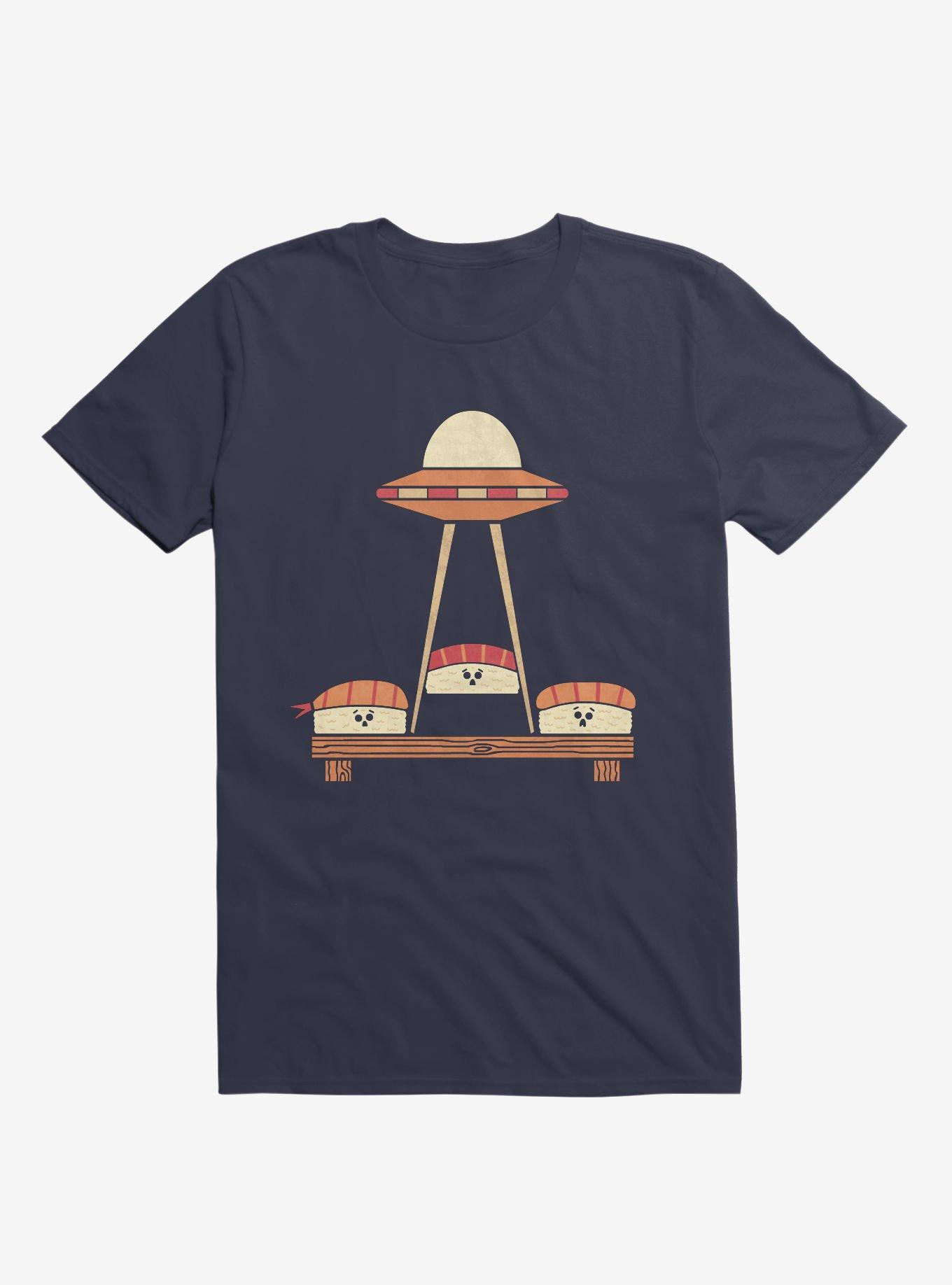 The Sushi Abduction Navy Blue T-Shirt, NAVY, hi-res