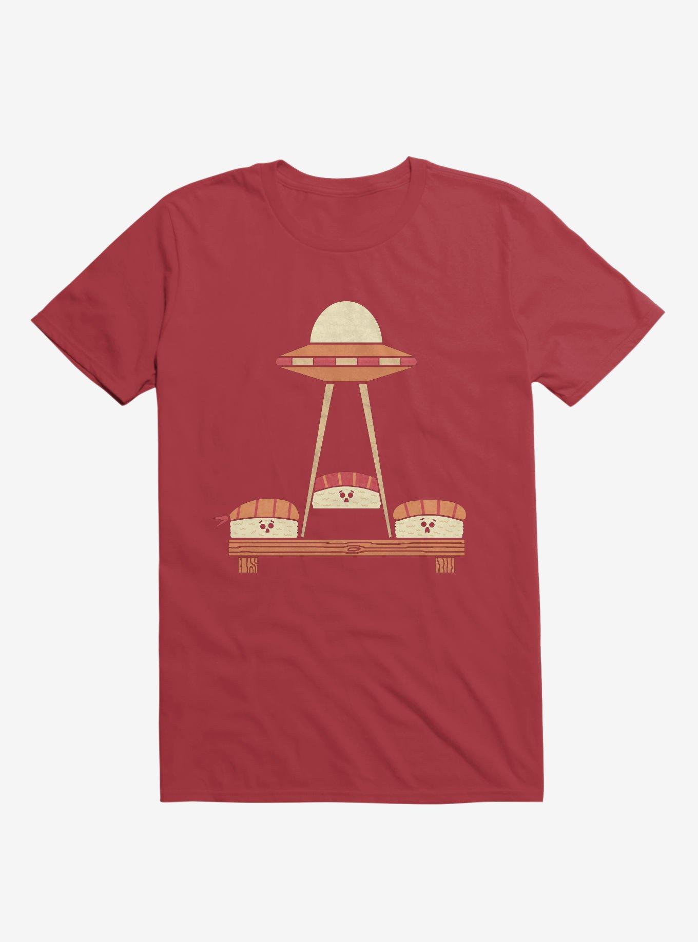The Sushi Abduction Red T-Shirt, , hi-res