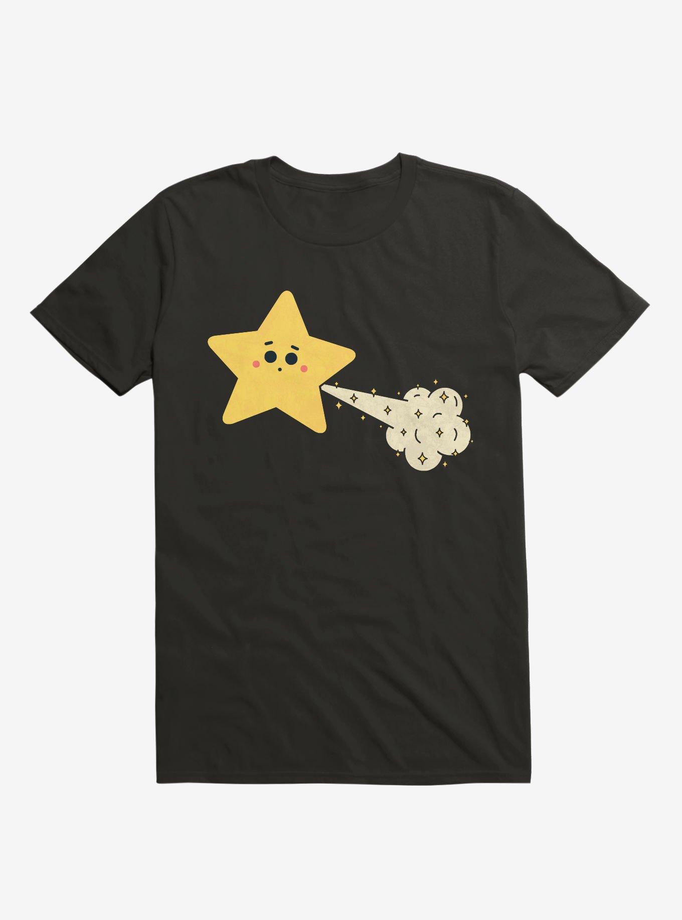 Sparkle Tooting Star Black T-Shirt, BLACK, hi-res