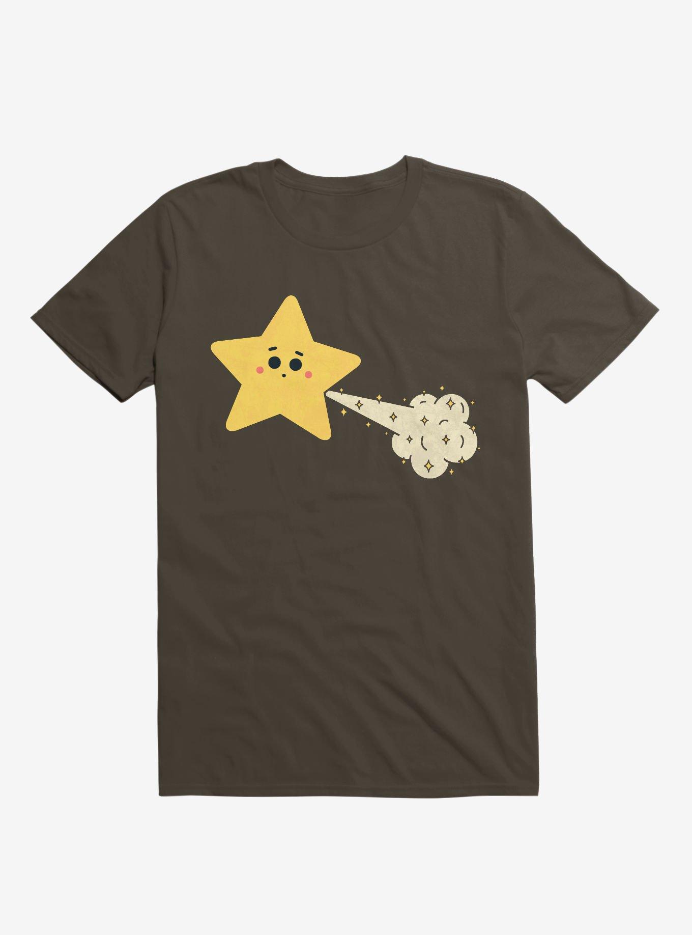 Sparkle Tooting Star Brown T-Shirt, BROWN, hi-res
