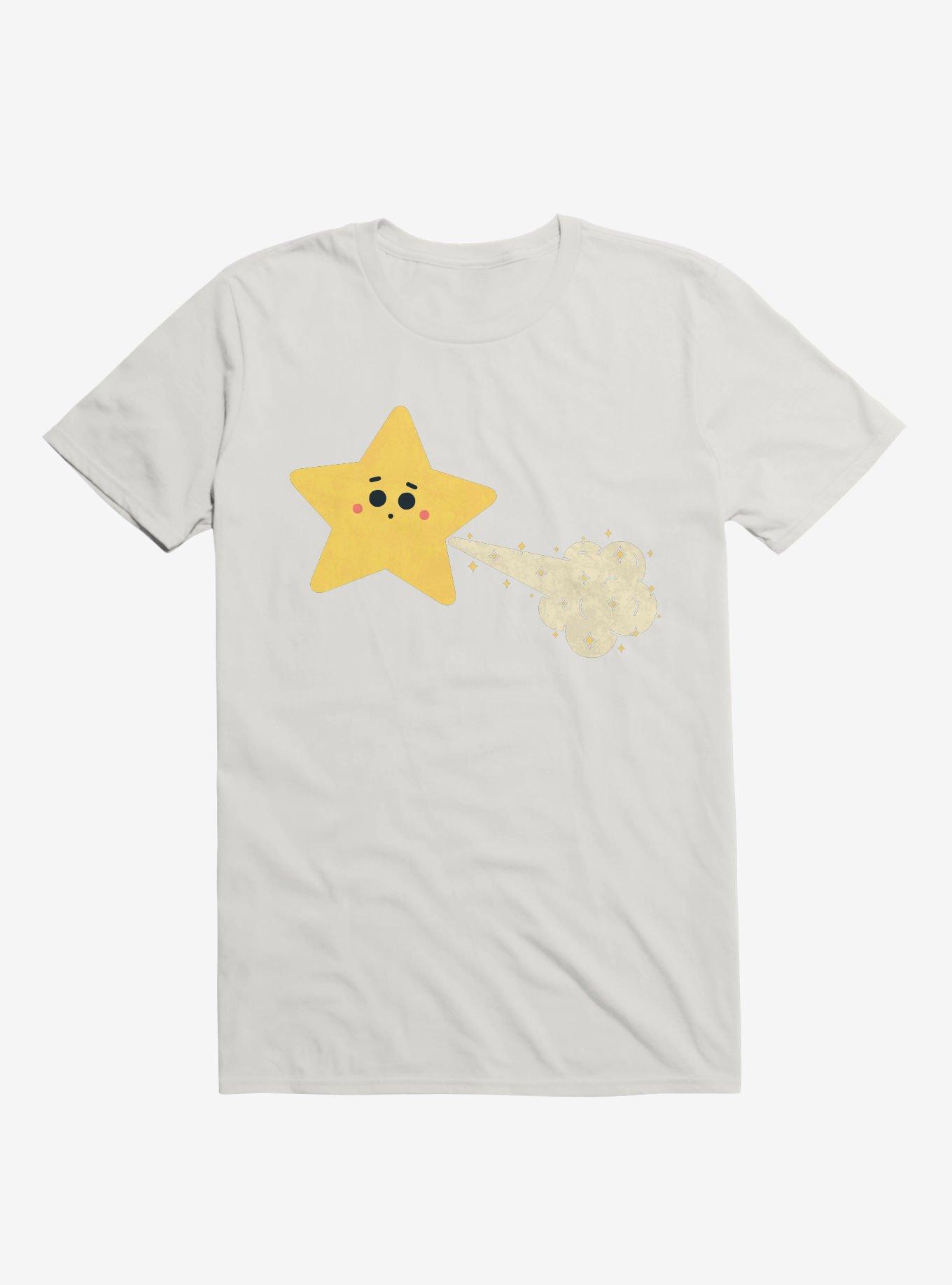 Sparkle Tooting Star White T-Shirt, WHITE, hi-res