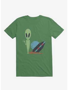 Alien UFO Crash Irish Green T-Shirt, , hi-res