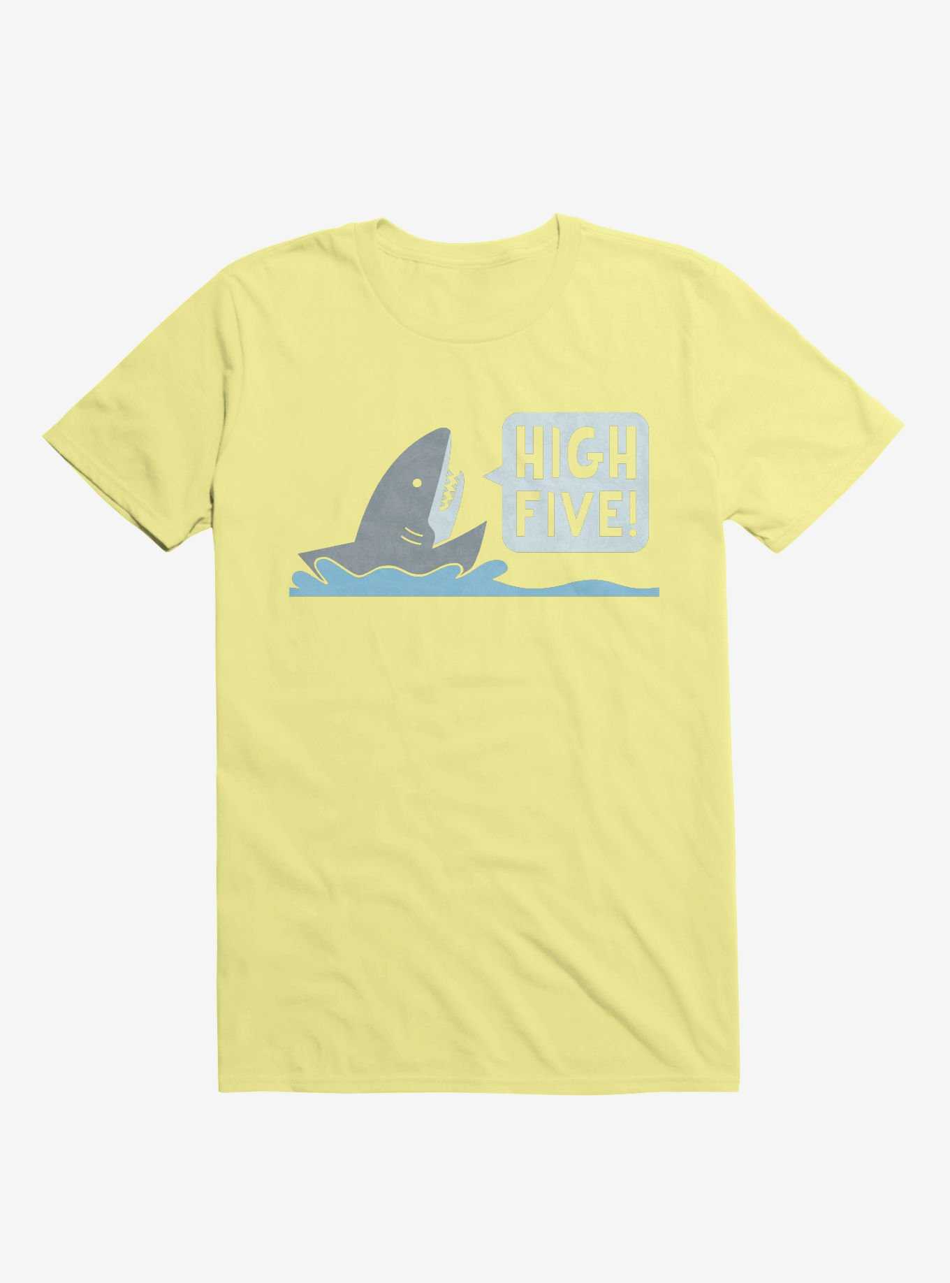 Shark High Five Corn Silk Yellow T-Shirt, , hi-res