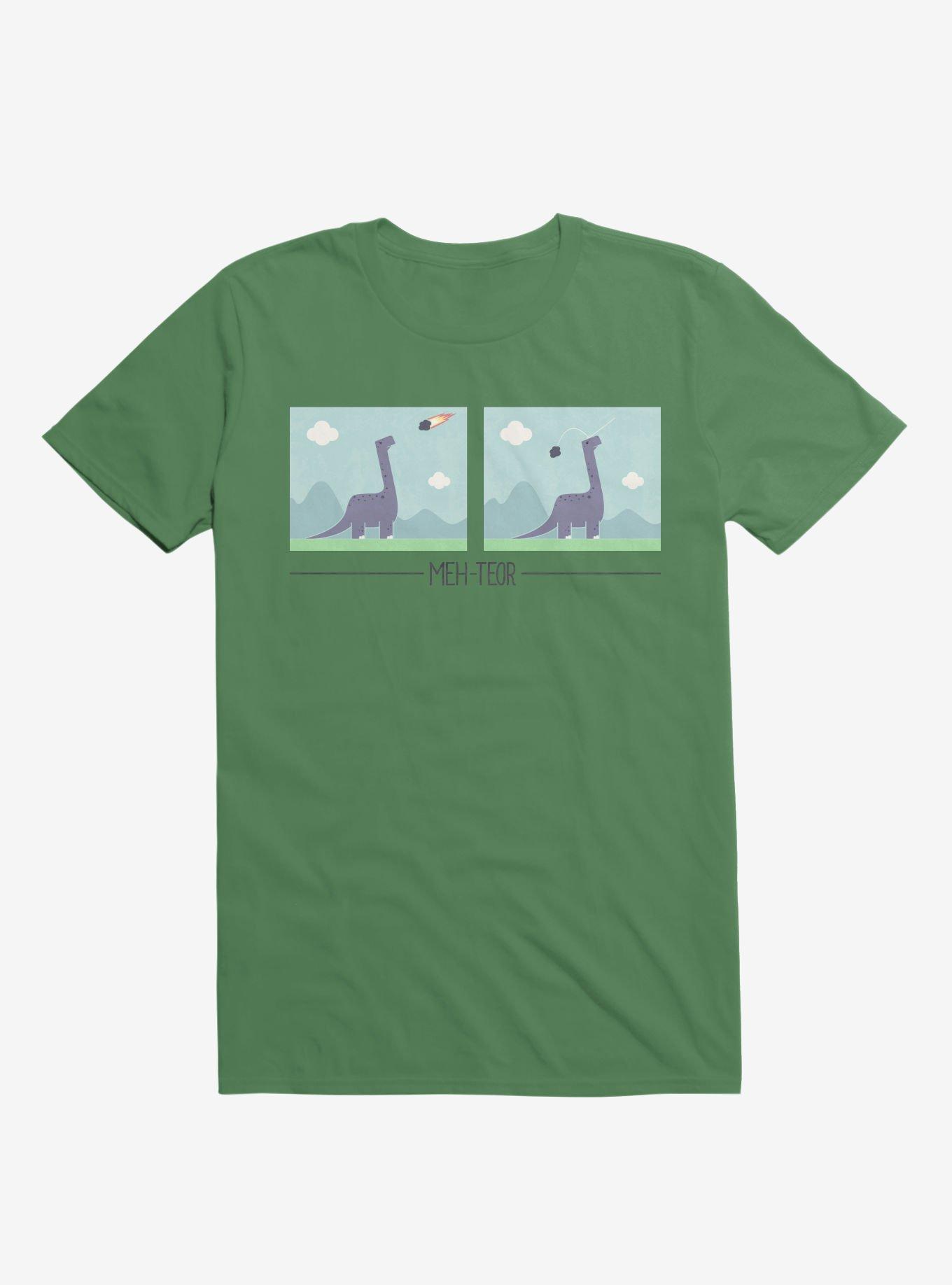 Dinosaur Meh-Teor Irish Green T-Shirt, IRISH GREEN, hi-res