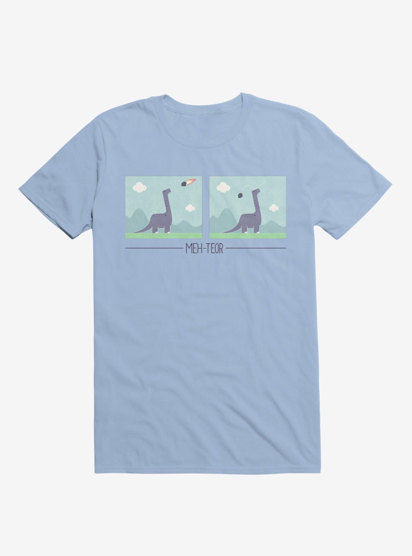 Dinosaur Meh-Teor Light Blue T-Shirt, LIGHT BLUE, hi-res