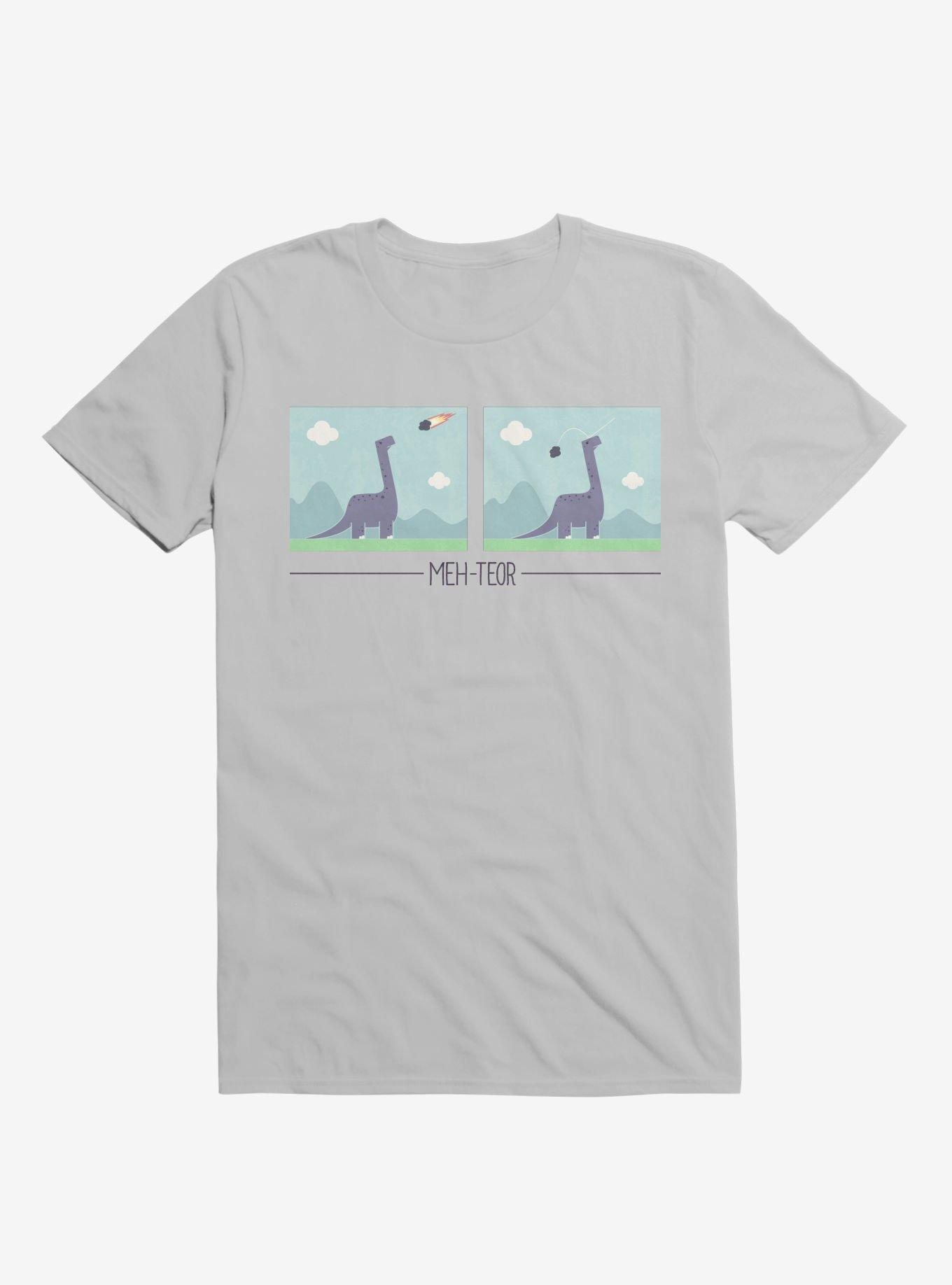 Dinosaur Meh-Teor Ice Grey T-Shirt, ICE GREY, hi-res