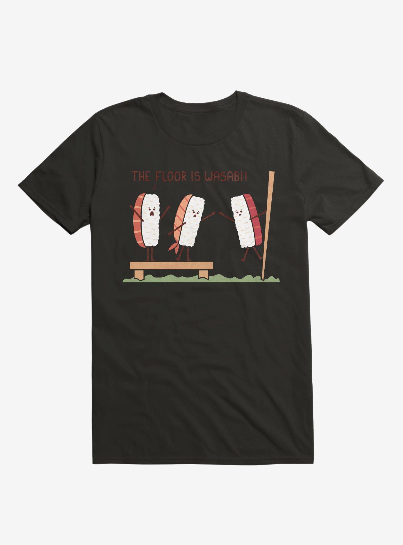 Sushi The Floor Is Wasabi Black T-Shirt, , hi-res