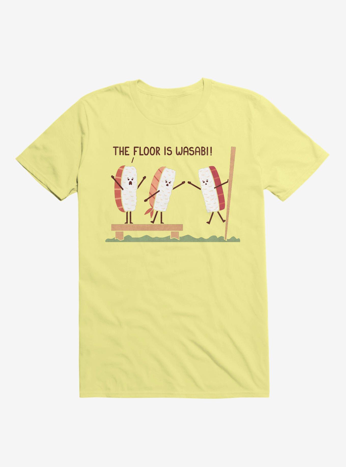 Sushi The Floor Is Wasabi Corn Silk Yellow T-Shirt, , hi-res