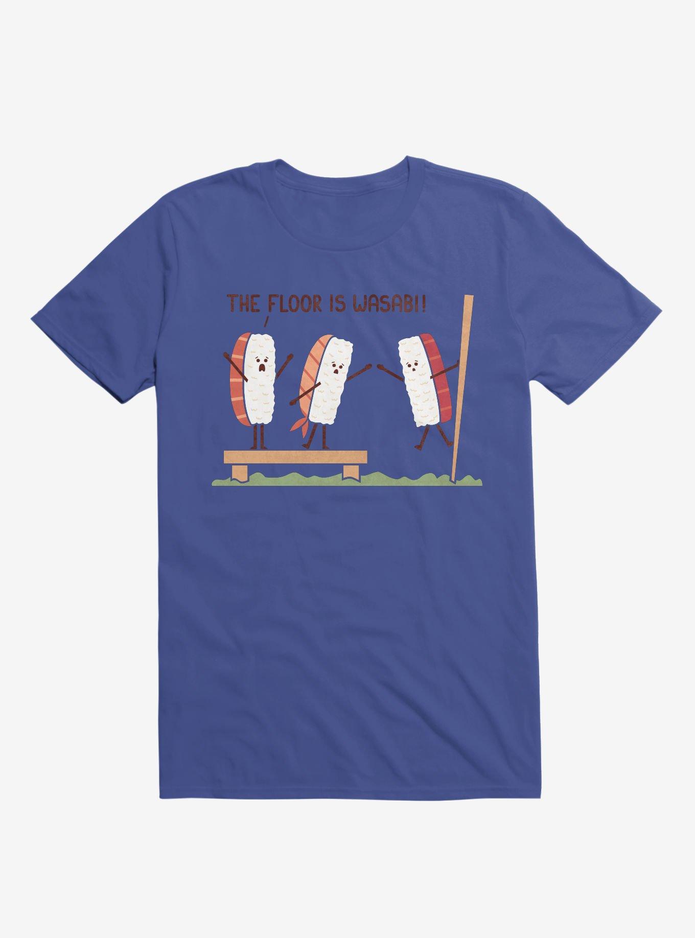 Sushi The Floor Is Wasabi Royal Blue T-Shirt, ROYAL, hi-res