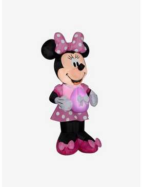 Disney Minnie Mouse Easter Minnie Mouse In Pink Polka Dot Dress With Egg Airblown, , hi-res