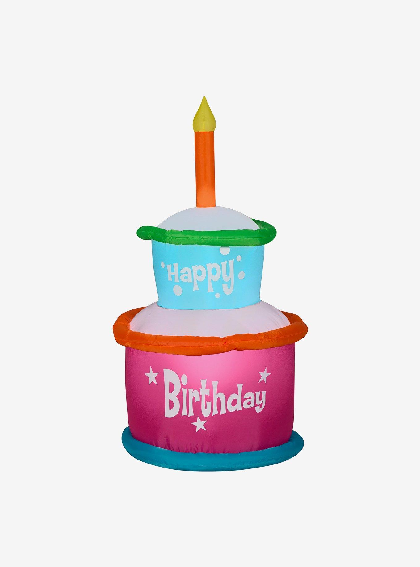Happy Birthday Birthday Cake Inflatable Décor, , hi-res