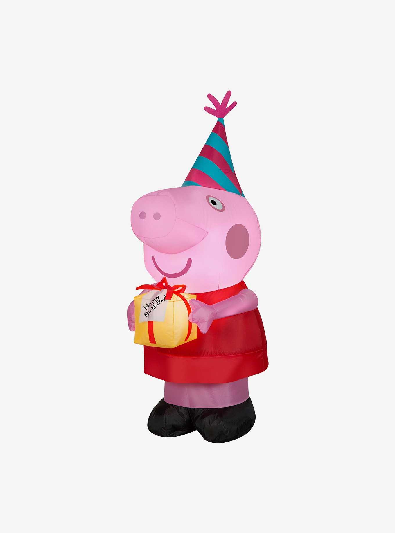 Peppa Pig With Birthday Cake Inflatable Décor, , hi-res