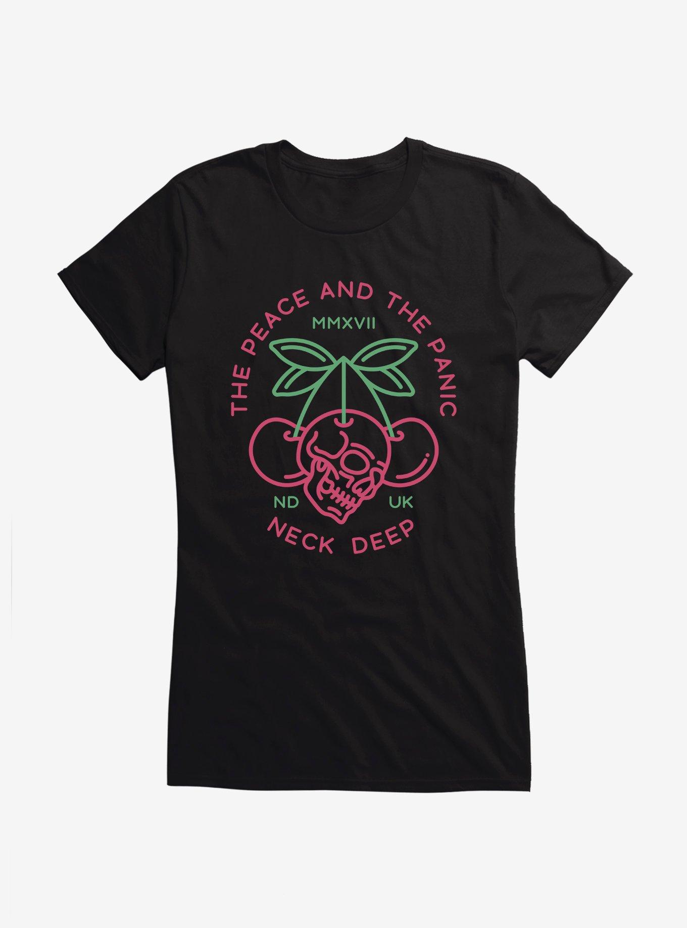 Neck Deep The Peace And Panic Cherry Skull Girls T-Shirt