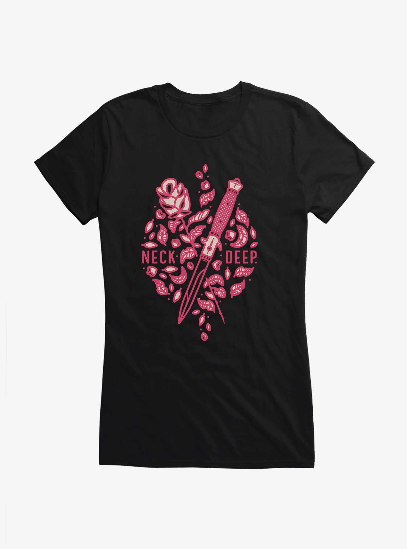 Neck Deep Rose And Dagger Girls T-Shirt , , hi-res