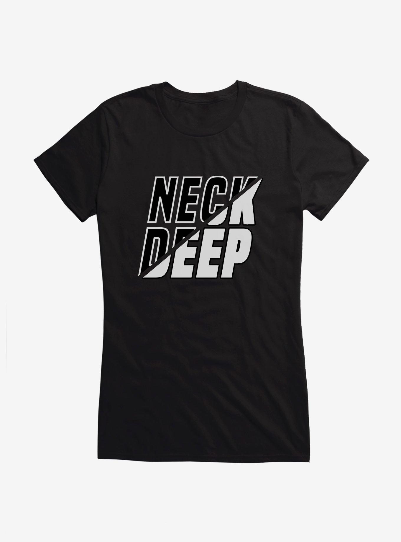 Neck Deep Split Script Girls T-Shirt