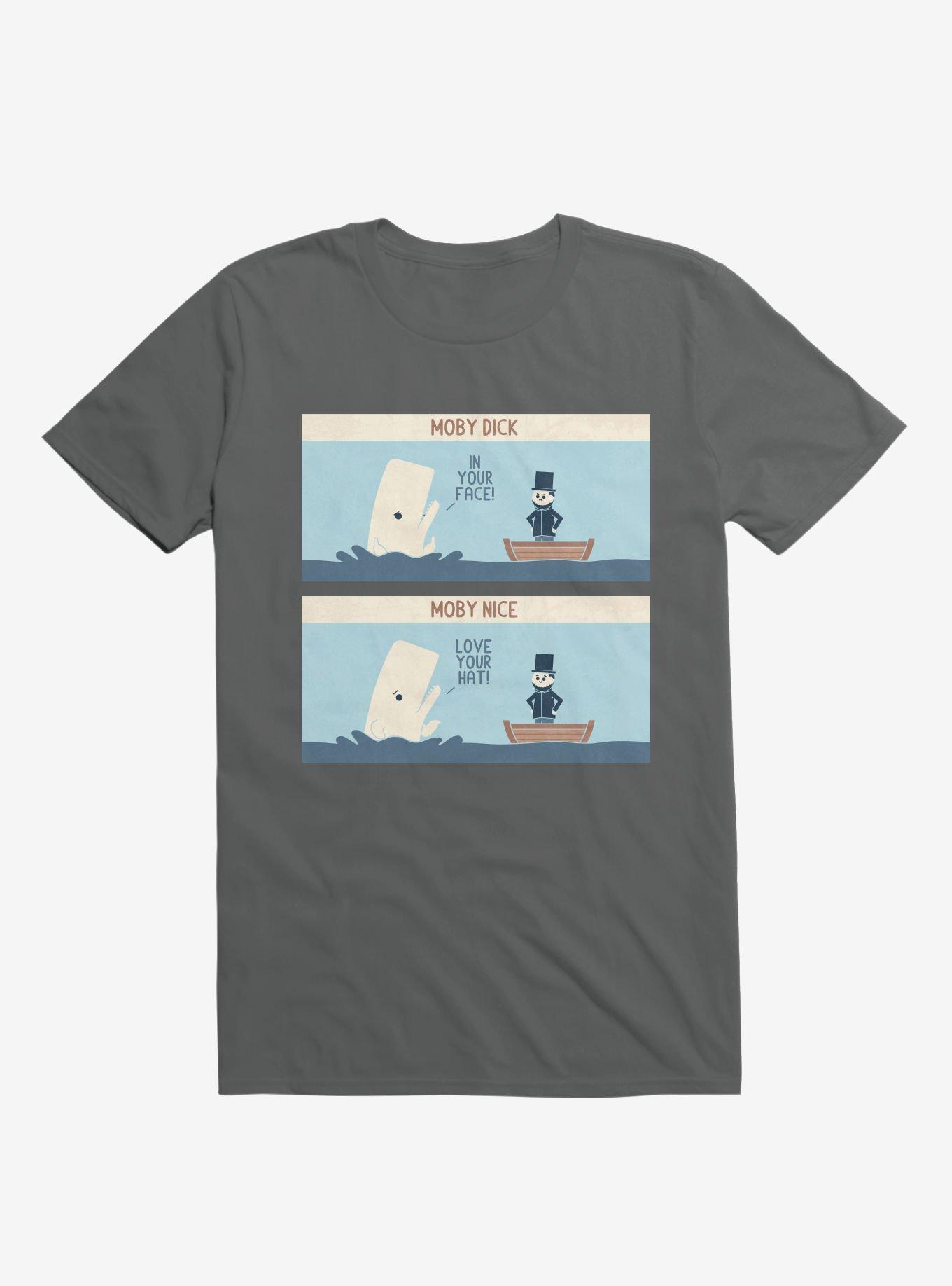 Moby Dick Moby Nice Charcoal Grey T-Shirt, , hi-res