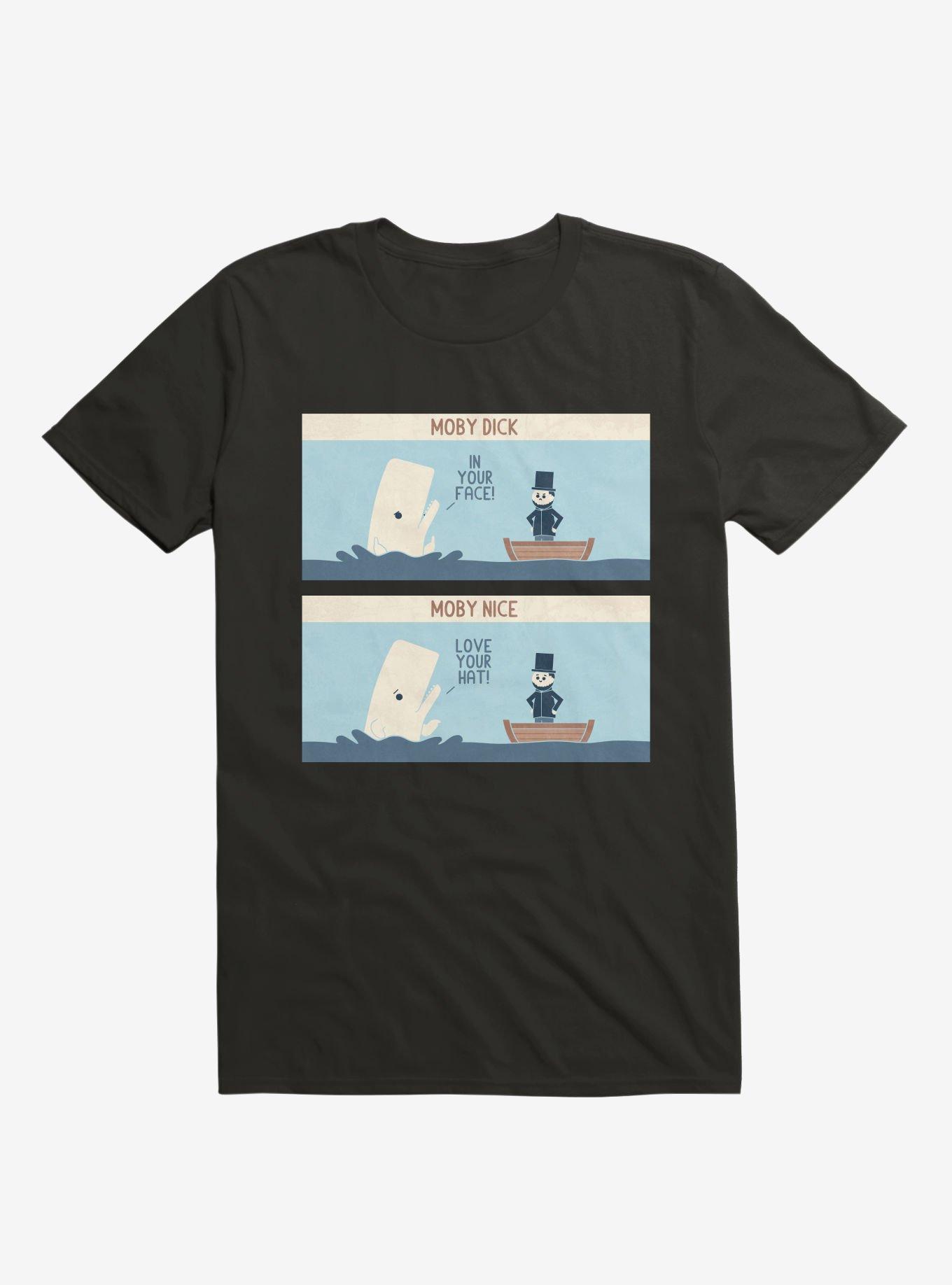 Moby Dick Moby Nice Black T-Shirt, BLACK, hi-res