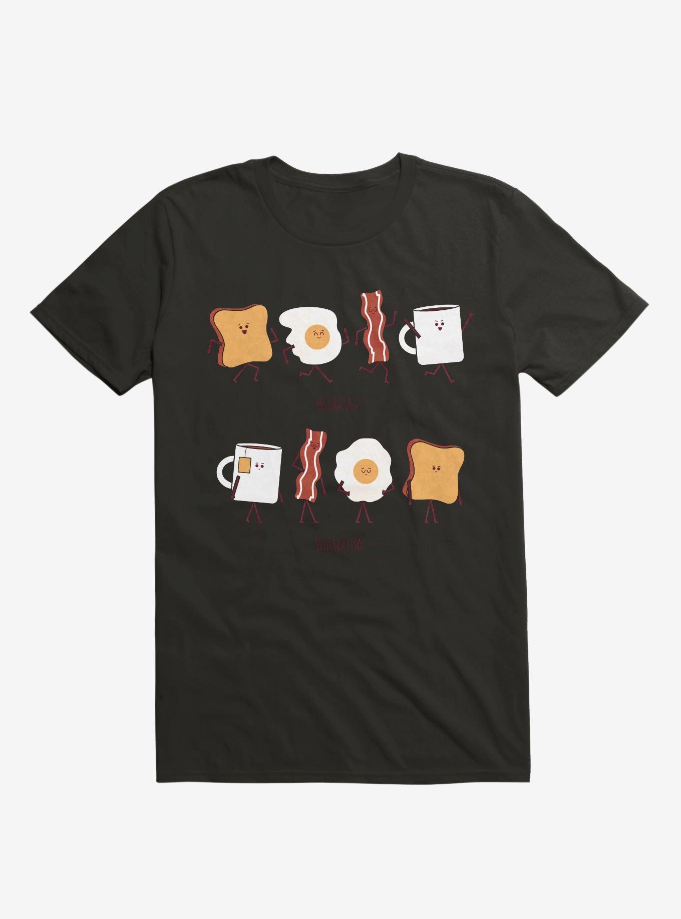 Opposites Breakfast Breakslow Black T-Shirt, BLACK, hi-res