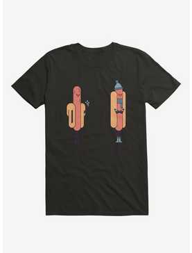 Opposites Hot Dog Cold Dog Black T-Shirt, , hi-res